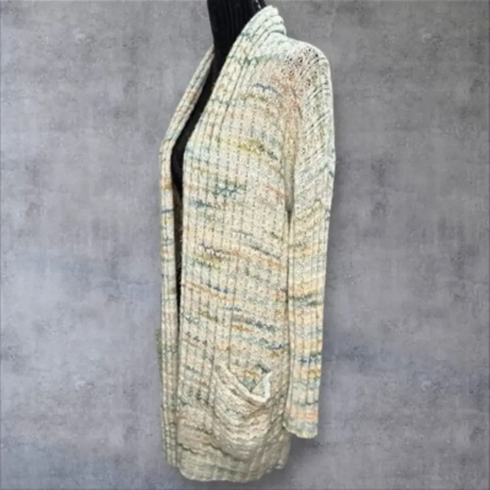 Anthropologie Space-Dyed‎ Multicolored Longline Cardigan Size XS X-Small - Picture 8 of 16